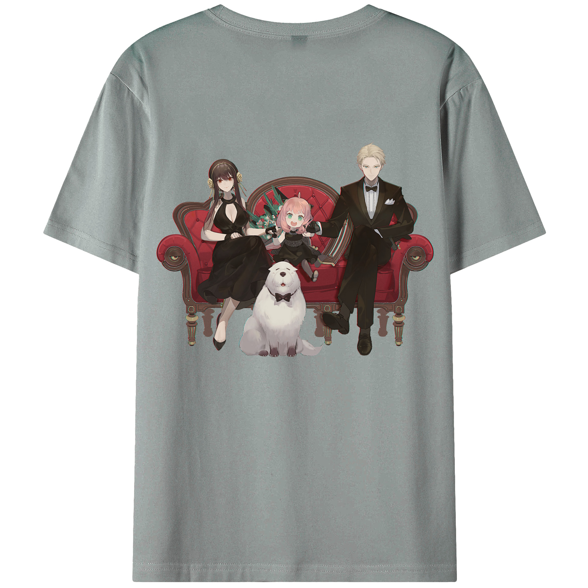 （画像用） SPY×FAMILY间谍家家酒 綿100％ メンズ半袖Tシャツ（バックプリント） 通気性